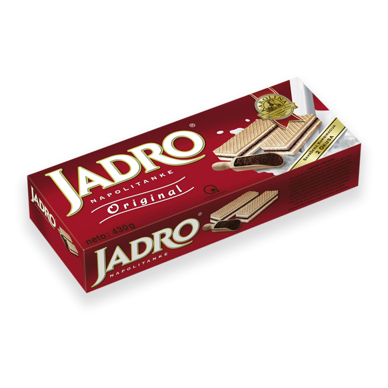 Jadro wafel choco rouge 430g